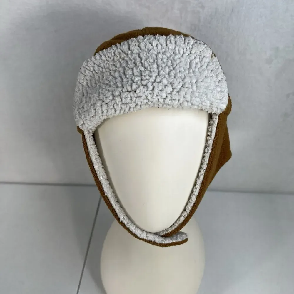 Carhartt Hat Infant Toddler Brown Faux Fleece-Lined Ear Flap Child's Trapper Hat